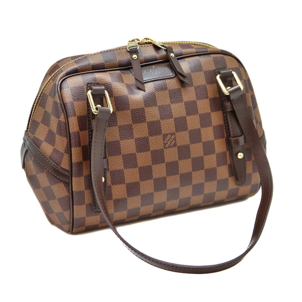LOUIS VUITTON Rivington Handbag Tote Bag Shoulder Damier Canvas Brown